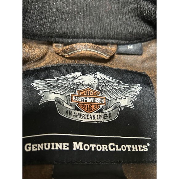 Harley Davidson Men's MEDIUM Distressed Genuine Motor Clothes Vault Jacket